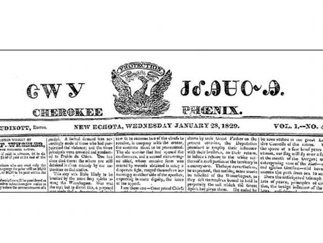 1828 – First NativeAmerican newspaper in U.S.: Cherokee Phoenix