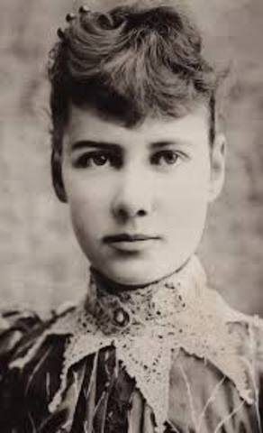 “Stunt girl” Nellie Bly circles the world