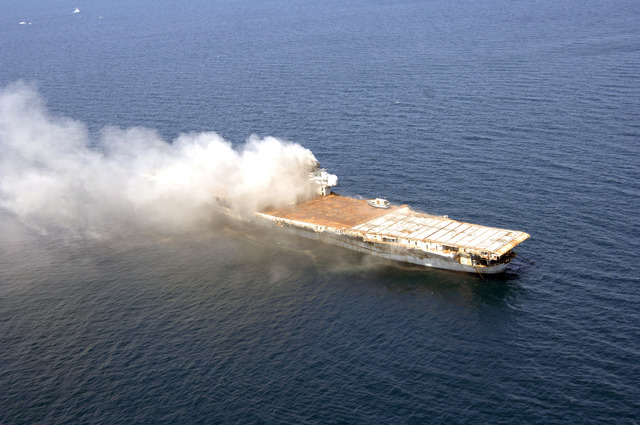 A British Aircraft Carrier Is Sunk