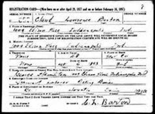 First time Peacetime draft in US