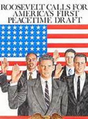 First time Peacetime Draft in US