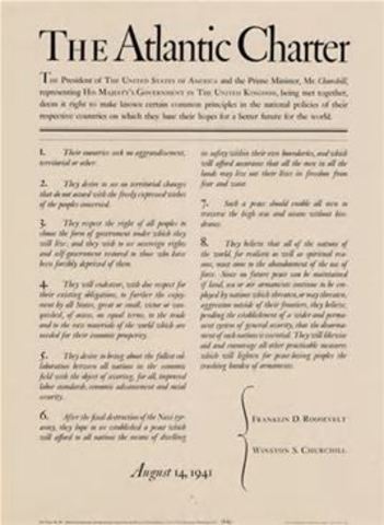 Churchill and FDR issue the Atlantic Charter