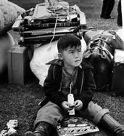 Japanese Americans interned in isolated camps