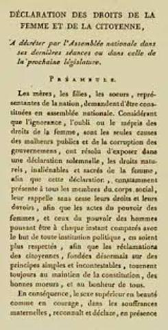 Declaration of the Rights of Women