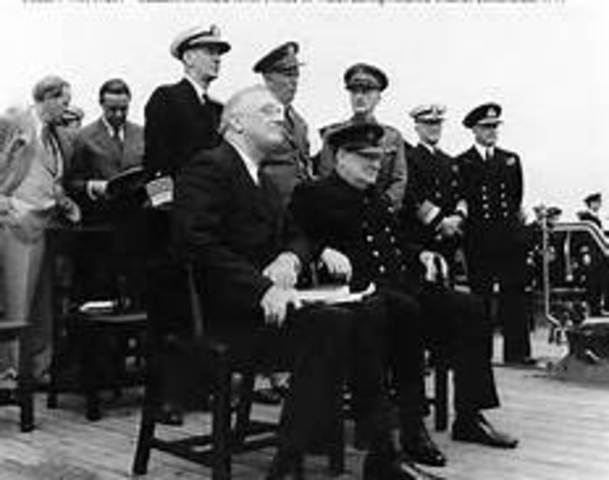 Churchhill and FDR issue Atlantic Charter