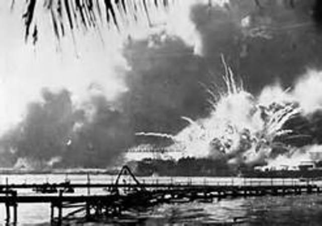 Dec. 7 Pearl Harbor in Hawaii attacked by Japanese Naval and Air Forces, US declares war on Japan, Germany and Italy declare war on US-Dec. 9