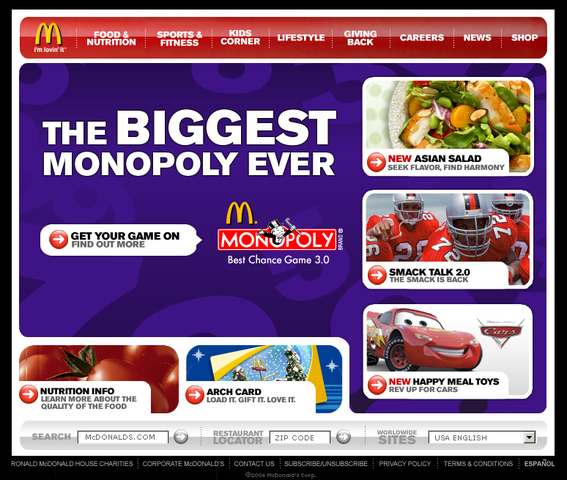 Mcdonalds.com is launched.