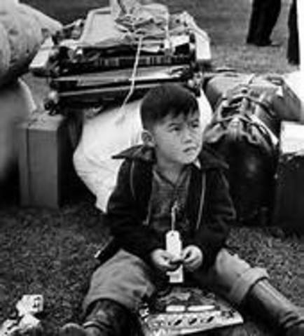 Japanese Americans interned in isolated camps