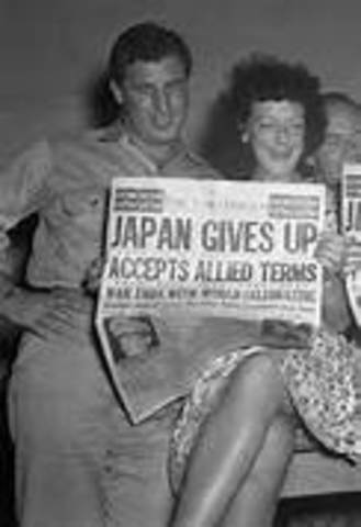 V-J Day, Japan surrenders to Allied Forces