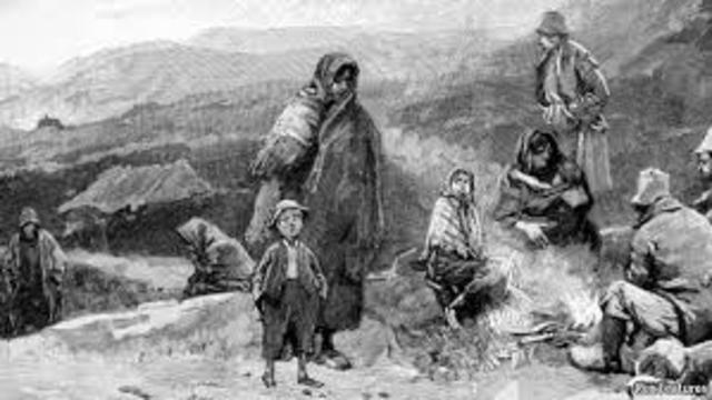 The Great Famine in Ireland Starts