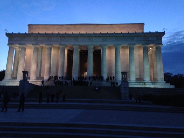 Then we went to the Lincoln memorial