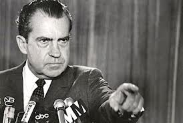 President Nixon announces that U.S troops will attack enemy