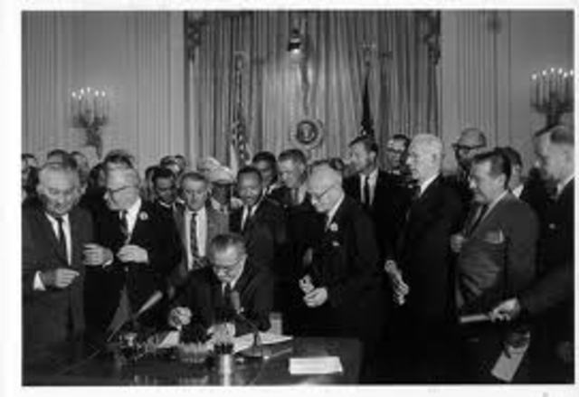 Signing of the Civil Rights Act of 1964