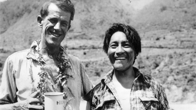 Edmund Hillary and Tenzing Norgay reached the top of Mount Everest for the first time