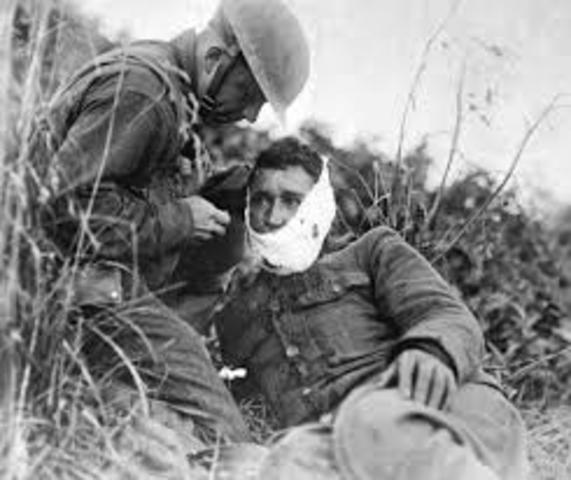 Meeting a wounded soldier