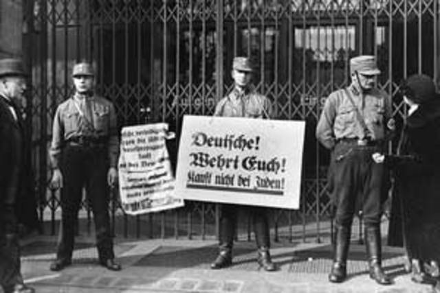 First Anti-Semitic Law is Passed in Germany