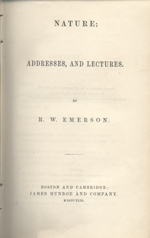 "Nature" written by Emerson