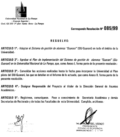 SIU-Guaraní - Implementación primera parte