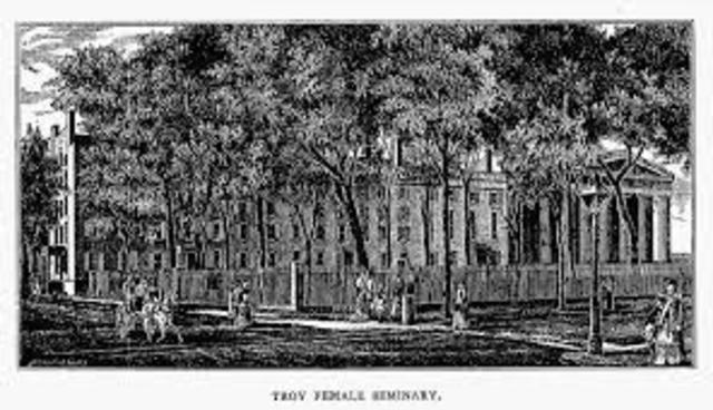 Emma Ward Opens Troy Female Seminary in New York