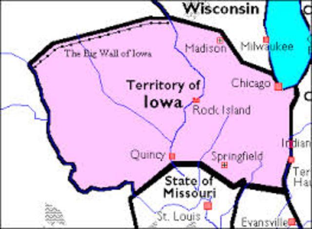 Iowa Territory Organized