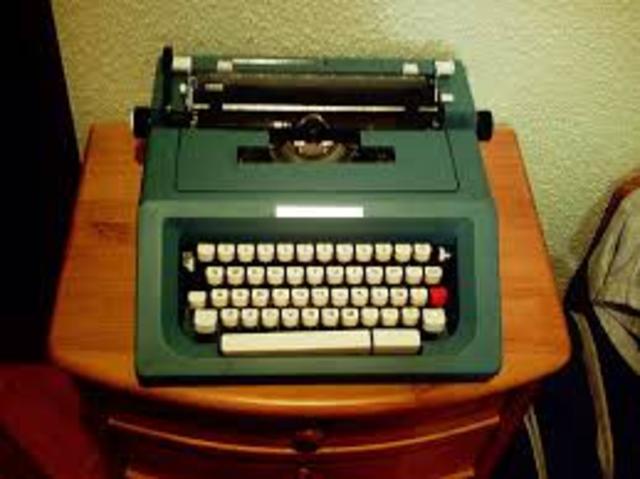 Uso de la maquina de escribir