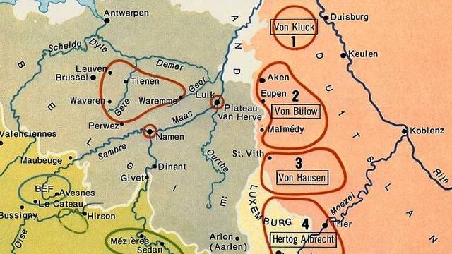 duitse legers treden zich over de belgische grensen