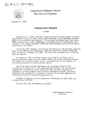Caribbean Basin Initiative