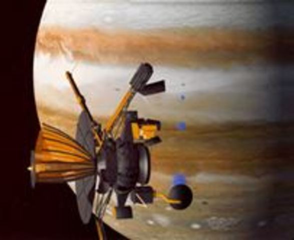 Galileo Spacecraft deploys probe on Jupiter