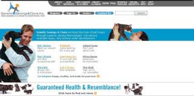 Se funda la primera empresa dedicada al clonado comercial Genetic Savings y Clone