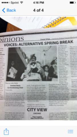 Being the Voice of HU Alternative Spring Break