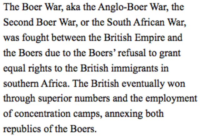 Boer War