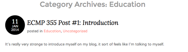 My First ECMP 355 Blog Post