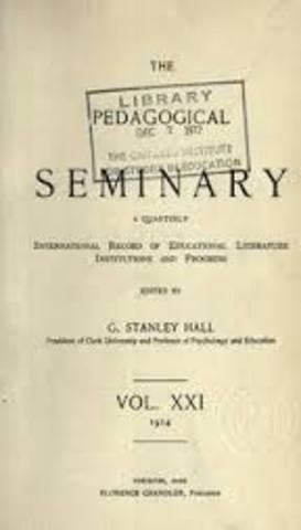 Primera revista "Pedagogical Seminary"