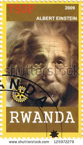Einstein stamp published in Rwanda