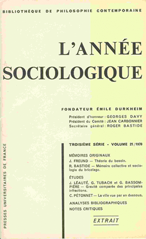 Durkheim: L'Année Sociologique