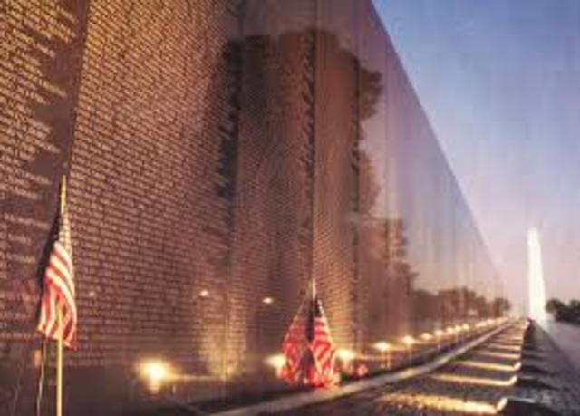 The Vietnam Veterans Memorial in Washington D.C. is dedicated