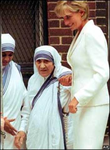 Princess Diana Met Mother Teresa.