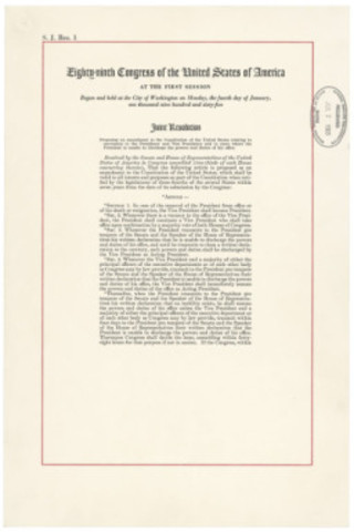 The 25th Amendment was ratified