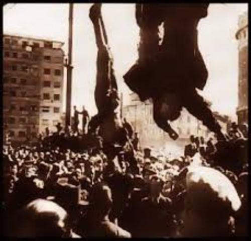 Benito Mussolini executed