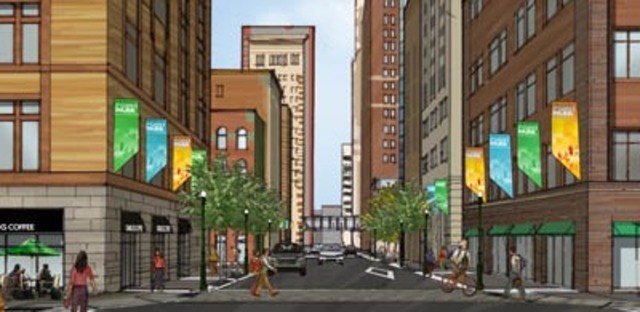 The official start of Wood St. Corridor