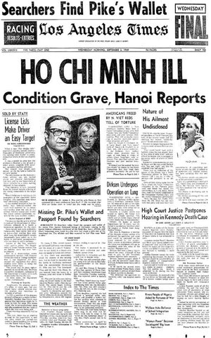 Ho Chi Minh dies