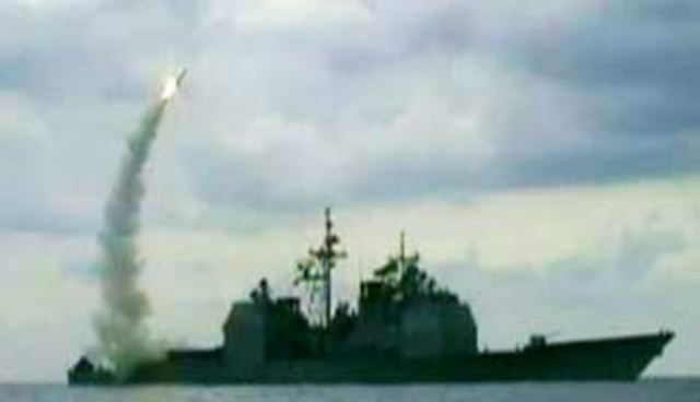 Missile strikes launched