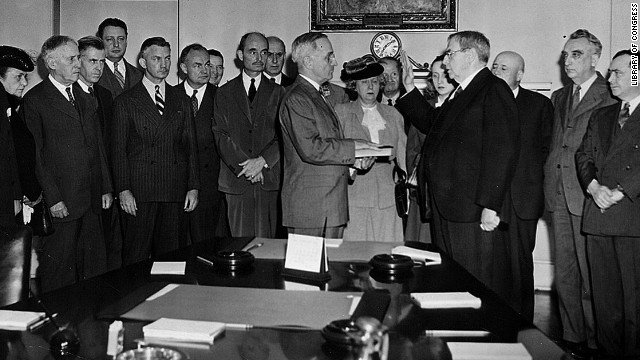 1945 April 16th - FDR dies, Harry S. Truman becomes President
