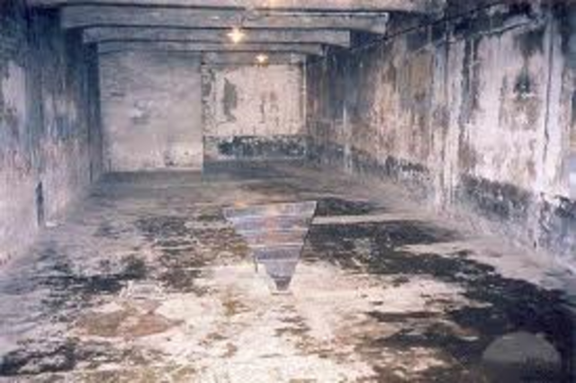 First experimental use of gas chambers