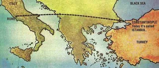 Roman capital moved to Constantinople