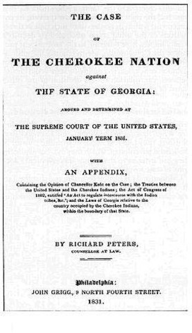 Cherokee Nation v Georgia