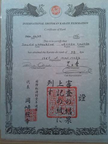 started to do karate