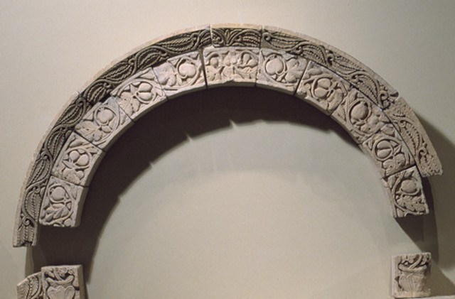Arch with Running Vines, Leaves, and Frui, 500-600 Egypt