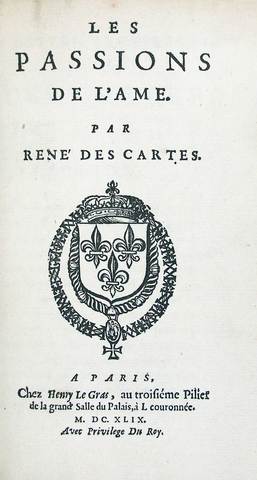 Descartes publicó "Les passions de l'âme" (Las pasiones del alma)