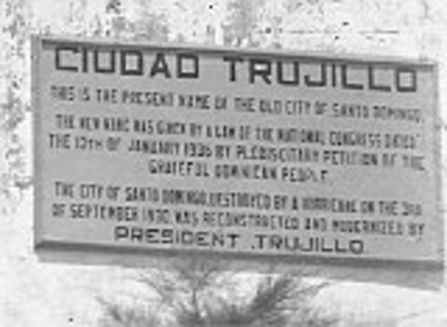 Trujillo Remaned the Capital "Ciudad Trujillo" in His Honor